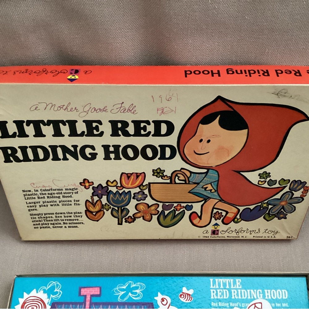 Vintage 1964 Colorforms Little Red Riding Hood, pre-owned.